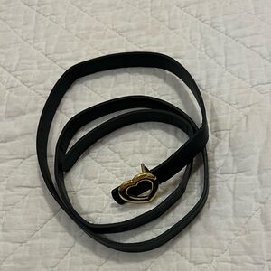 Black Belt with Gold Heart Buckle